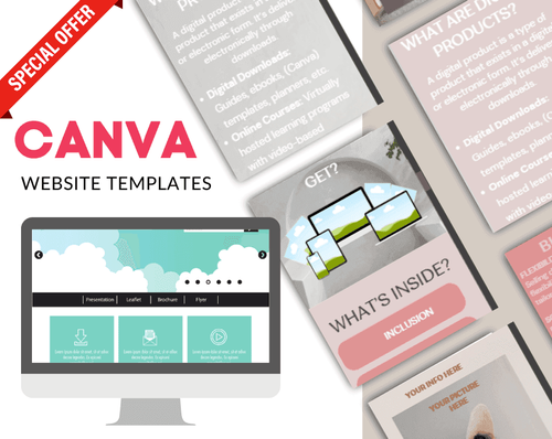 6 THEMED Editable Canva Website Templates